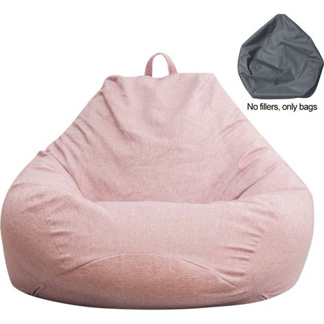 Housse de canapé sans remplissage créative pour sac de relaxation, rose sakura, taille moyenne, modèle simple. (1/4)
