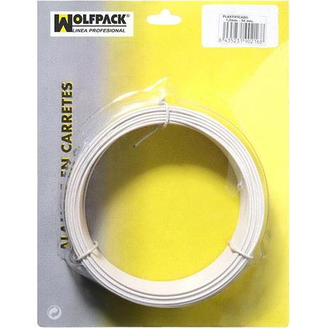 Alambre Plastificado 1,2 mm. Blanco (Rollo 50 metros)