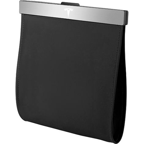 Tesla LED Licht Mülleimer Leder Mülleimer mit magnetischem wasserdichtem Sitzlehnen-Mülleimer 2024 Verbessertes Innenzubehör Modell 3 Modell Y (1/5)