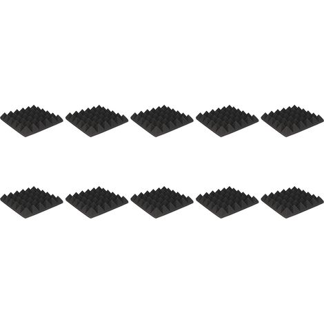 10 pyramidenförmige Akustikschaumstoffplatten, Schalldämmung, Lärmreduzierung, Polyurethan, Schallabsorption für Tonstudios (1/5)