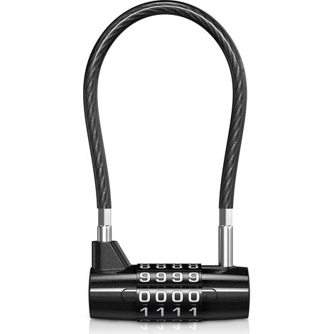 Cadenas à Combinaison à 4 Chiffres pour l'extérieur, étanche et réinitialisable avec code pour l'école, le gymnase et les casiers sportifs (1/5)