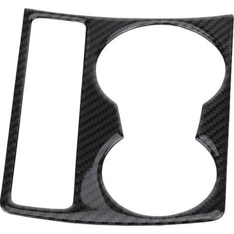 Garniture de couverture de panneau de porte-gobelet d'eau de Console centrale de voiture en Fiber de carbone pour Audi A4 B8 A5 2009 – 2015 (1/5)