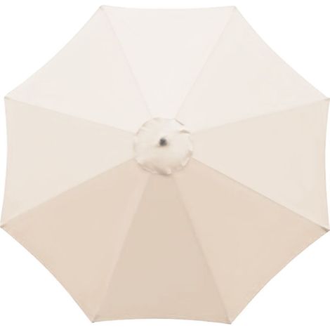 Housse de rechange pour parasol, 8 baleines, 3 m, imperméable, anti-UV, tissu de rechange, Blanc (1/5)