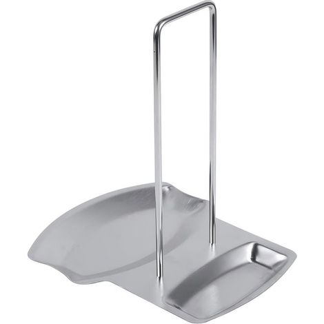 Porta-cucchiaio in acciaio inox, adatto per coperchi di pentole e padelle - griglia di cottura resistente - resistente al calore - accessorio da cucina per la casa (1/5)