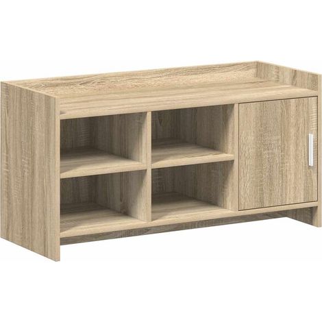 Meuble à chaussures avec portes, chêne Sonoma, 100 x 39,5 x 51 cm (1/5)
