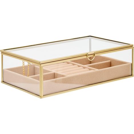 Boîte à Bijoux en Verre "Jude" 24cm Beige (1/5)