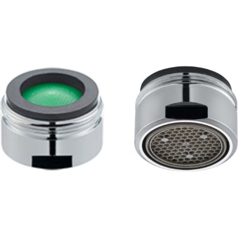 Schläfer 160016 Aeratore Rubinetto Anticalcare M24, Filetto Esterno M24X1, Compatibile con Aeratore Neoperl, Risparmio Acqua fino al 70%, Confezione da 2 Pezzi (1/5)