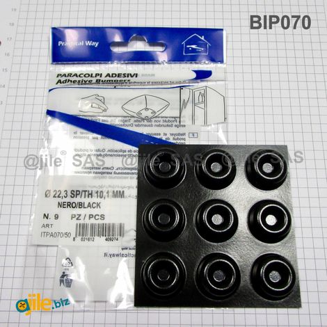 Ajile - Pied Adhésif Carré Transparent 12,5 x 12,5 mm Épaisseur 5,8 mm x 20 pièces
