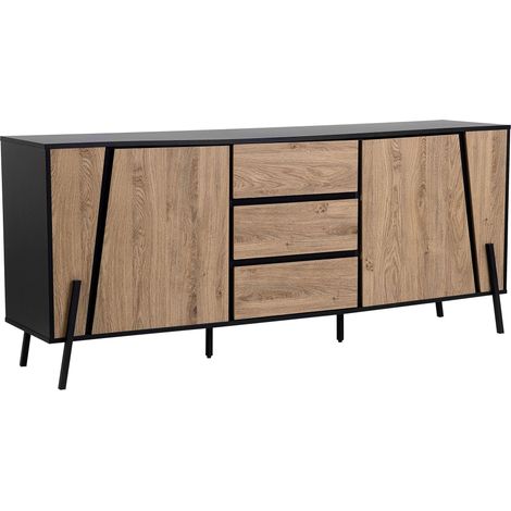 2 Door Sideboard BLACKPOOL Brown/ Black (1/5)