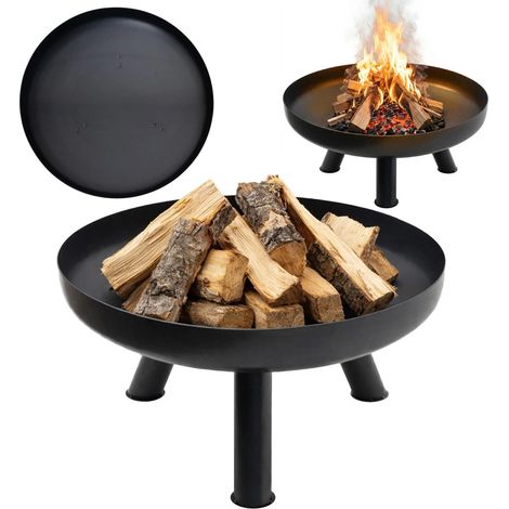 Feuerstelle aus Gusseisen für den Garten, 60 cm Durchmesser, witterungsbeständig (1/5)