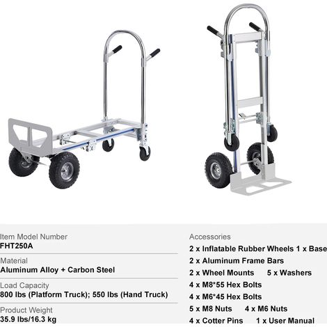 Carrito plegable, aleación de aluminio, diseño plegable (1/2)
