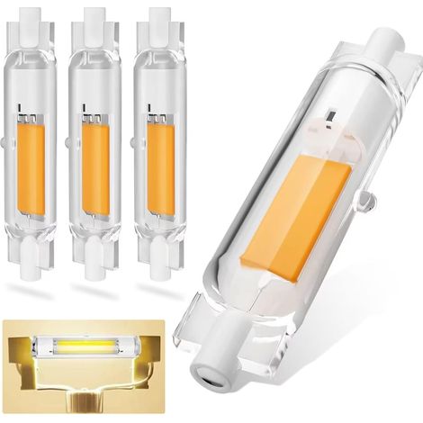 R7S LED 78mm Dimmable, 20W R7S LED Equivalent to 200W Halogen Lamp, Natural White 4000K, 2000LM, Flicker-Free, 360° Beam Angle, For Indoor and Outdoor Lighting, Pack of 4 (1/5)