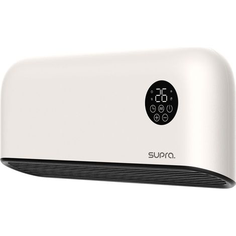 SUPRA TINO CERAM – Termoventilador  2000W  Fijo o Móvil  Programable  Mando a Distancia  Pantalla LED  Sensor de Ventana Abierta  IP22  Modo ECO (1/4)