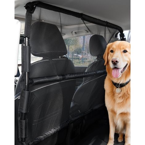 Barrière de séparation voiture pour chien, filet pare-chien 141,5 cm, installation sur sièges avant, voyage sécurisé (1/5)