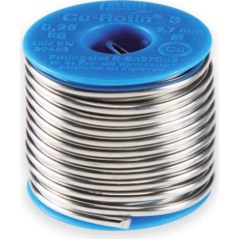 FELDER Fittinglot / Lötzinn Cu-Rotin®3 Ø 2,7 mm - 250g-Spule - 149727201 (1/4)