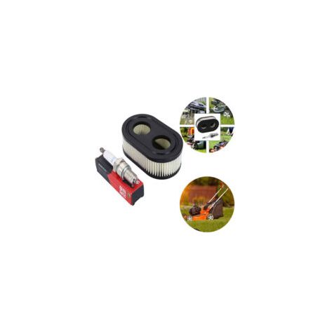 Luftfilter-Zündkerzen für Rasenmäher, Ersatzteile, Motorserie 550E 550EX 675 Eco-Plus 575EX Serie (1 Luftfilter & 1 Zündkerze) - Crezuo