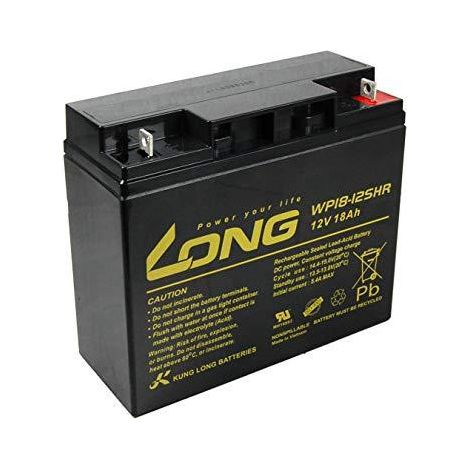 Long Batterie SLA 18Ah 12V Noir Compacte