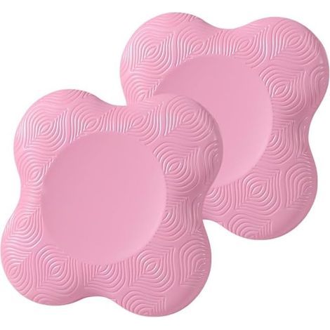 Ensemble deux pièces d'orthèses de genouillère de yoga-Tapis antidérapant-Protège les genoux et les coudes (rose) (1/5)