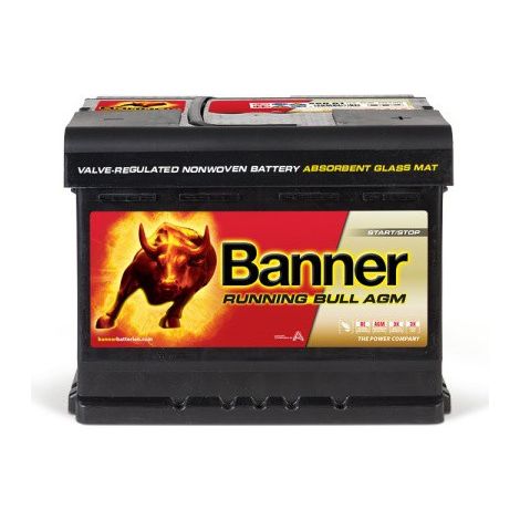 Batterie AGM 12V 60Ah 640A – 56001 – Décharge lente pour bateaux et camping-cars – Entretien gratuit – Longueur 242mm – Banner (1/4)