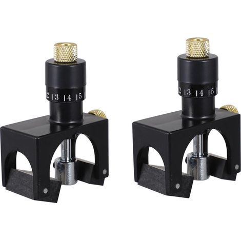 Outil D’alignement de Rabot Plat Noir, Réglage de Rabotage Précis 2 Pcs Plastique et Fer, Gain de Temps pour L’ajustement, Gabarit de Positionnement Fiable (1/5)