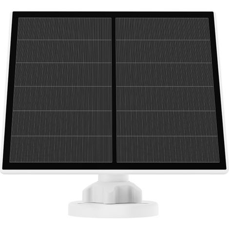 Panneau Solaire pour Caméra de Sécurité, Panneau Solaire USB 5W pour Micro USB et USB-C Port Caméra Extérieure Rechargeable, , Support Mural Ajustable, 2 Pack (1/4)