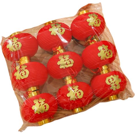 Lanternes chinoises en plastique imperméables, ornement pour-M