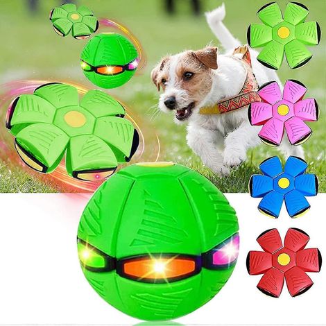 Lanceur de balle volante pour animaux de compagnie 2023, jouet en forme de soucoupe volante avec 6 lumières LED (1/5)