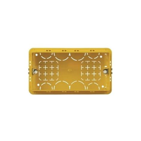 Bticino – Boîte d'encastrement rectangulaire pour maçonnerie 4 modules – Boîtier pour interrupteur et prise – Installation facile dans murs en béton (1/2)