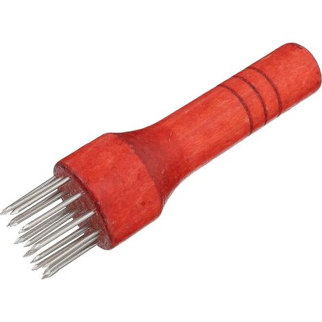 Attendrisseur à viande à aiguille pour steak, usage culinaire, 1 pièce, outil pour aplatir la viande, rouge (1/5)