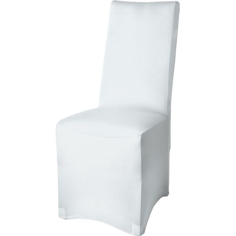 Beautissu Housse de chaise stretch - Modèle Leona Blanc, 95x45x45 cm