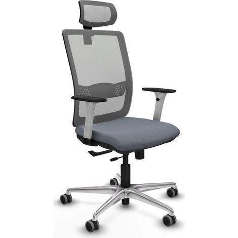 piqueras-y-crespo Silla escritorio Haches gris tela ergonómica