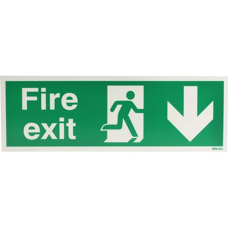 Panneau issue de secours RS PRO "Fire Exit", Plastique ( Prix pour 1 )