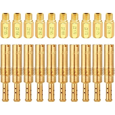Kit d'accessoires pour jets de carburateur 20 pièces (10 jets principaux de carburateur et 10 jets pilotes lents) pour carburateur PWK Keihin OKO CVK KOSO PE PWM (1/5)