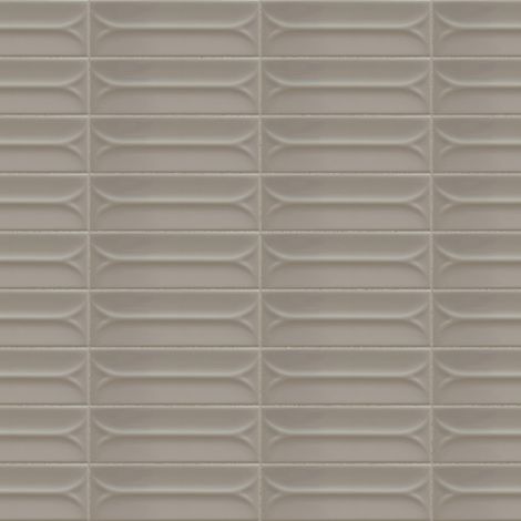 Carrelage 3D Greige 14,6x4,8x0,8 cm Mireno - Mur intérieur (vendu par carton de 0,42 m²) - RO'MA CARRELAGE