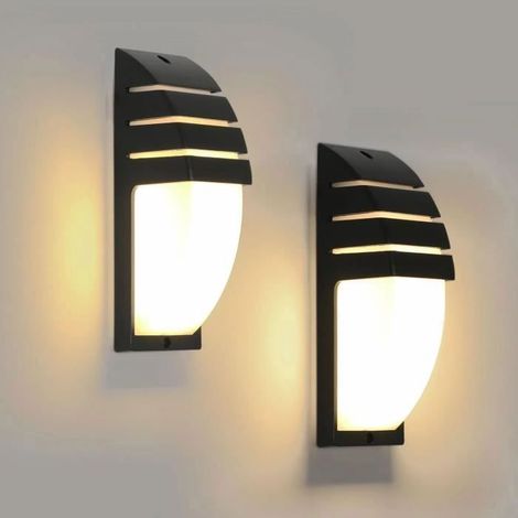 LED-Wandanwendung - 12W - IP65 Wasserdicht - Schwarz - Innen/Außen