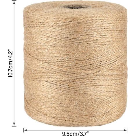 Ficelle 500M Ficelle Jute Ficelles de Jardinage Corde Naturelles Fil de Jute Corde Fine pour Jardiage Décoration de Mariage,Arts Créatifs DIY l'emballage Cadeau-TREETALK (1/3)