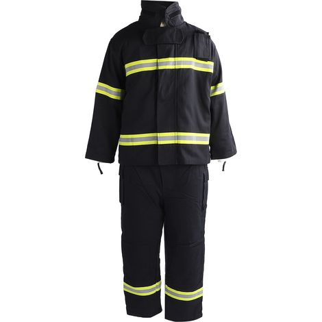 Combinaison de sécurité ignifuge, veste et pantalon d'isolation thermique à 4 couches avec bande réfléchissante haute visibilité XL (1/5)