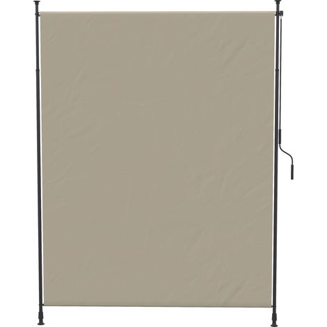 Magasin vertical manivelle sans perçage brise-vue balcon aluminium protection UV 200 x 305 cm sable