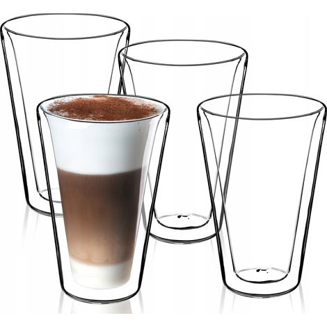 KADAX doppelwandige Gläser, Set, 380ml, Thermogläser aus Borosilikatglas (1/5)
