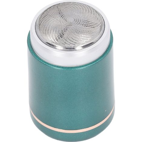 Mini tondeuse à barbe de poche, rechargeable par USB, silencieuse, 6000 tr/min, rasoir électrique pour la maison, la voiture et les voyages, verte (1/5)