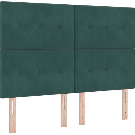 Maison Exclusive - Testiera LED con strisce LED Verde 144 cm Velluto (1/5)