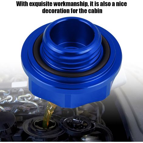 Öleinfülldeckel aus Aluminiumlegierung für Autos (Blau) (1/5)