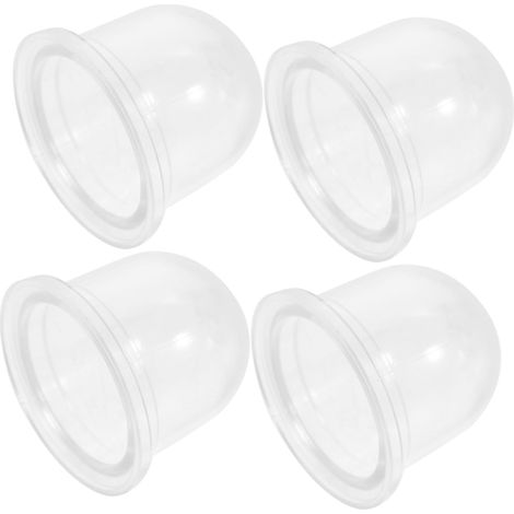 Godets D’huile pour Carburateur de Tondeuse 4 Pcs en Silicone Blanc Remplacement Compact, Stockage Pratique, pour Tondeuse à Gazon et Pompe Moteur (1/5)
