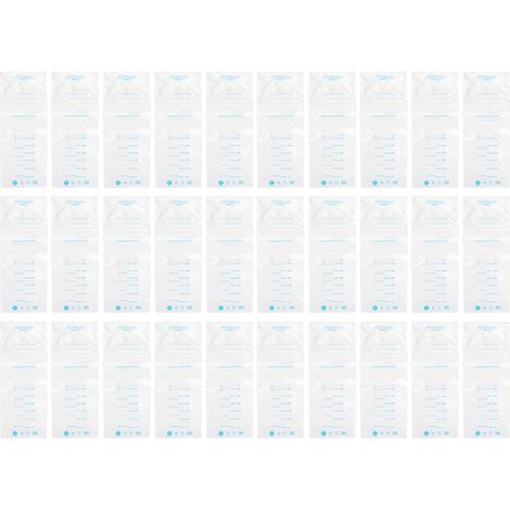 30 Sachets de Conservation de Lait Maternel 300ml, Poches de Congélation Jetables, Lot de 30 Pièces (1/5)