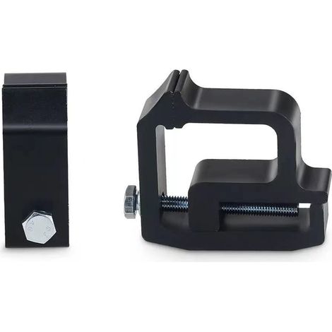 Ortviai Pinces de fixation pour capot de camion – 4 pièces, en aluminium noir, montage facile et sécurisé pour toit de fourgon aménagé
