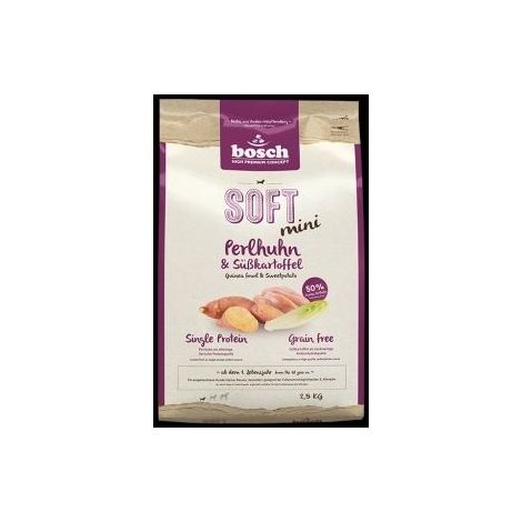 Bosch Hundetrockenfutter Adult Mini Soft 2,5 kg Perlhuhn & Süßkartoffel Trockenfutter Hunde