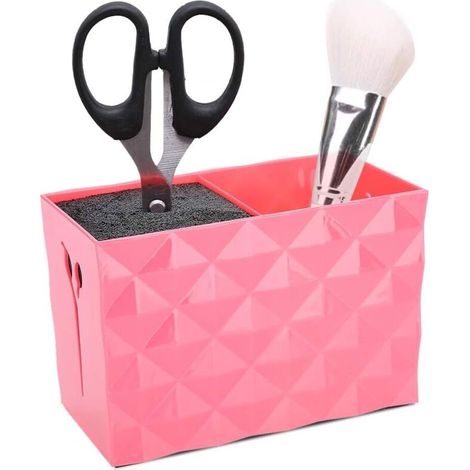 Boîte de rangement pour ciseaux et peignes de coiffure, organisateur cosmétique pour outils de coiffure professionnels et accessoires de salon - Crezuo