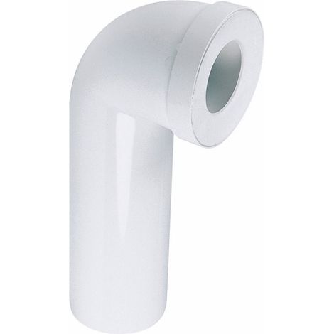 Pipe longue coudée plastique blanc D100m avec joint à lèvre néoprène (1/6)