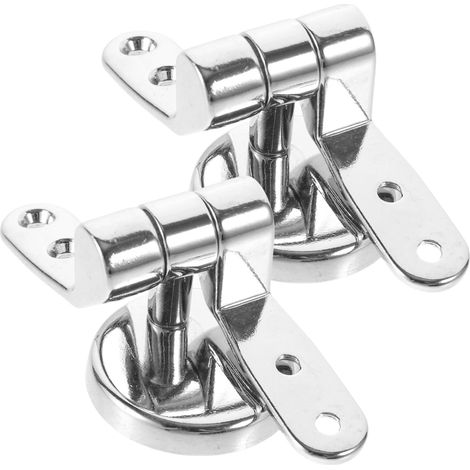 Charnière de Siège Wc Réglable Acier Inoxydable et Abs Kit de Fixation Robuste avec Accessoires Remplacement pour Lunette Wc Frein de Chute Installation Facile sans Outils (1/5)