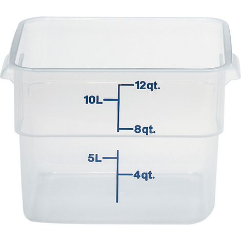 Boîte à provisions carrée Camsquare - 25.6x31x21 cm - Translucide - Lot de 6 - Cambro